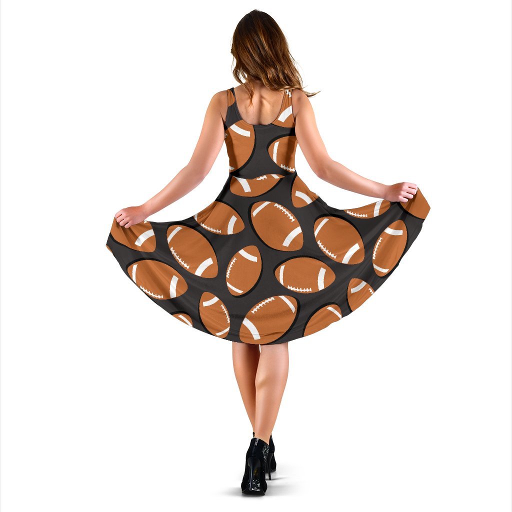 Rugby Ball American Football Print Pattern Dress-grizzshop