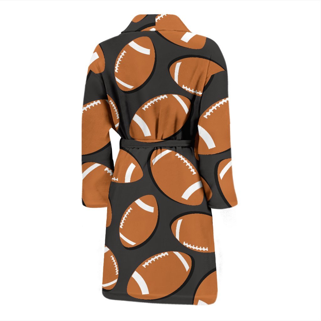 Rugby Ball American Football Print Pattern Men Long Robe-grizzshop