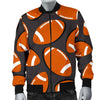 Rugby Ball American Football Print Pattern Men's Bomber Jacket-grizzshop