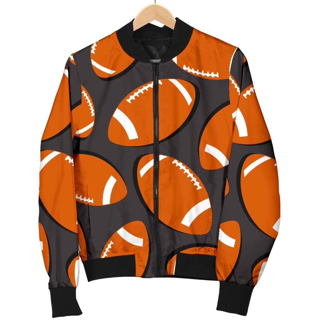 Rugby Ball American Football Print Pattern Men's Bomber Jacket-grizzshop