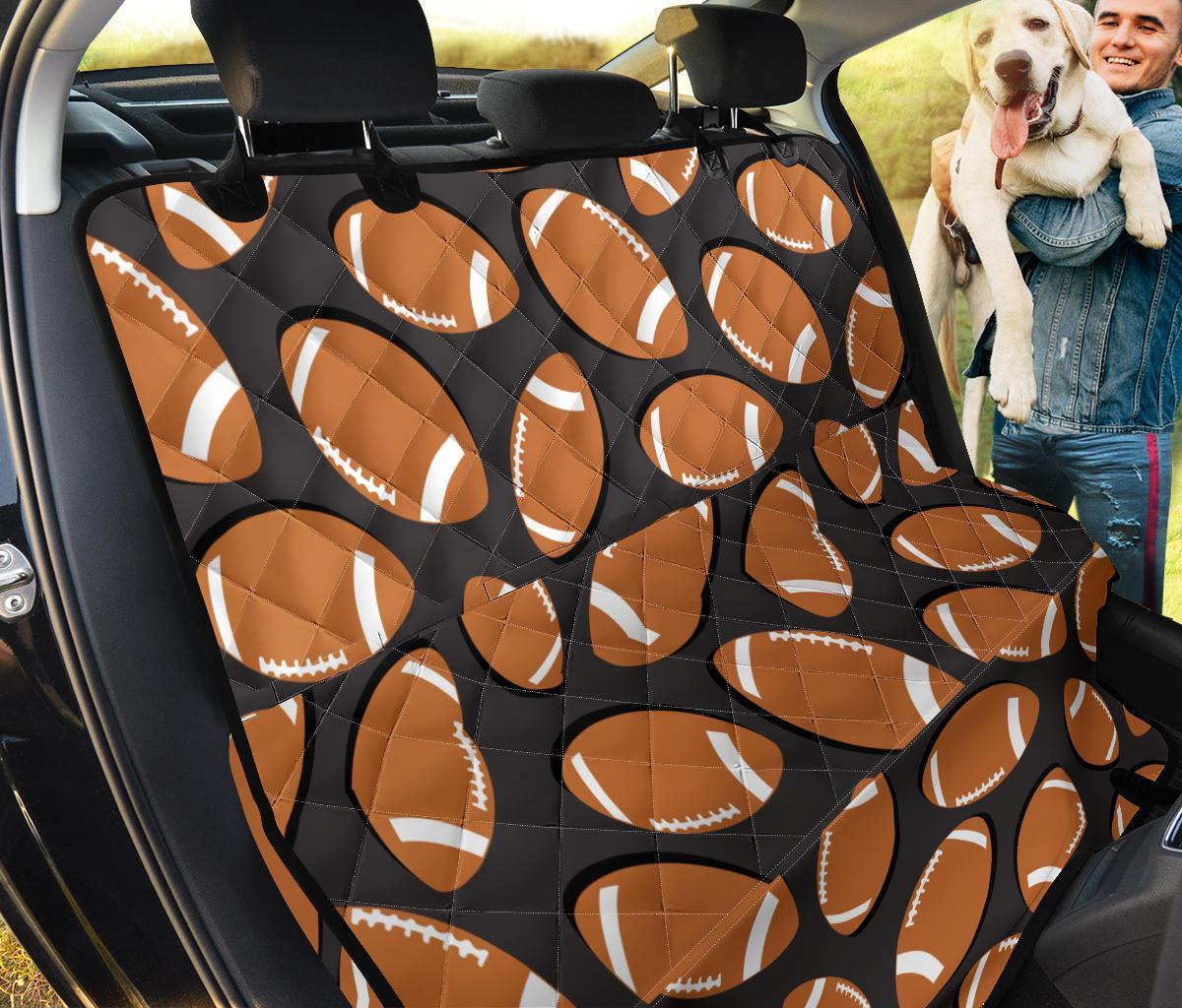 Rugby Ball American Football Print Pattern Pet Car Seat Cover-grizzshop
