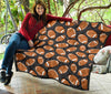 Rugby Ball American Football Print Pattern Quilt-grizzshop