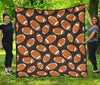 Rugby Ball American Football Print Pattern Quilt-grizzshop