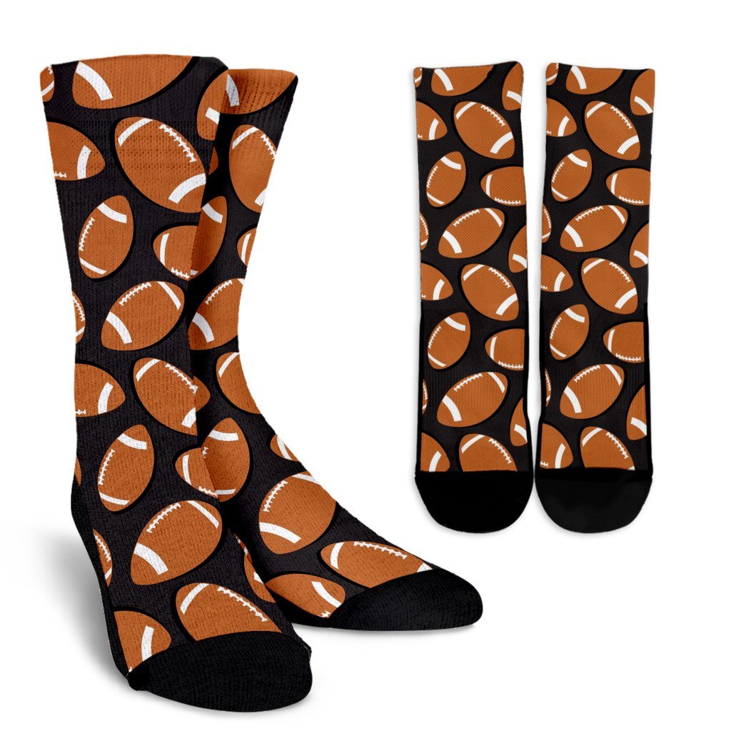 Rugby Ball American Football Print Pattern Unisex Crew Socks-grizzshop