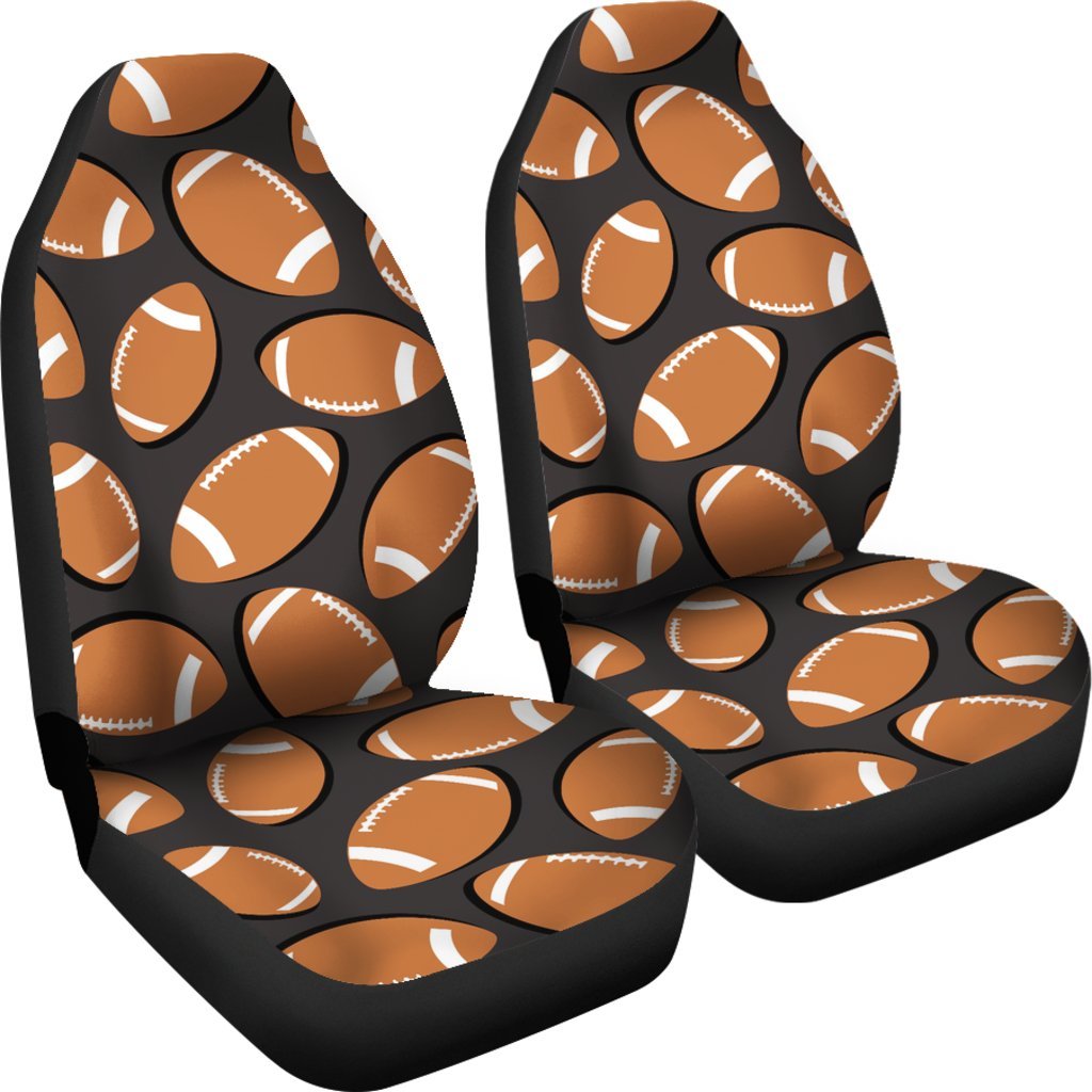 Rugby Ball American Football Print Pattern Universal Fit Car Seat Covers-grizzshop