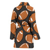 Rugby Ball American Football Print Pattern Women Long Robe-grizzshop