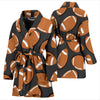 Rugby Ball American Football Print Pattern Women Long Robe-grizzshop