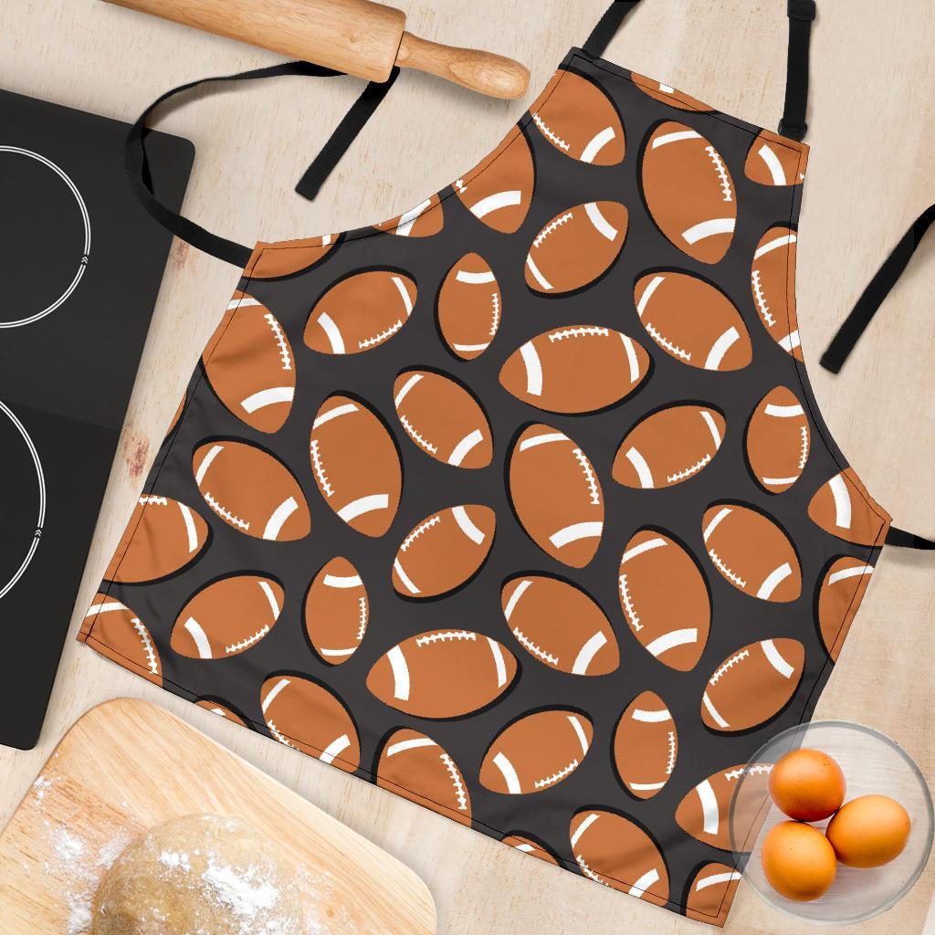 Rugby Ball American Football Print Pattern Women's Apron-grizzshop