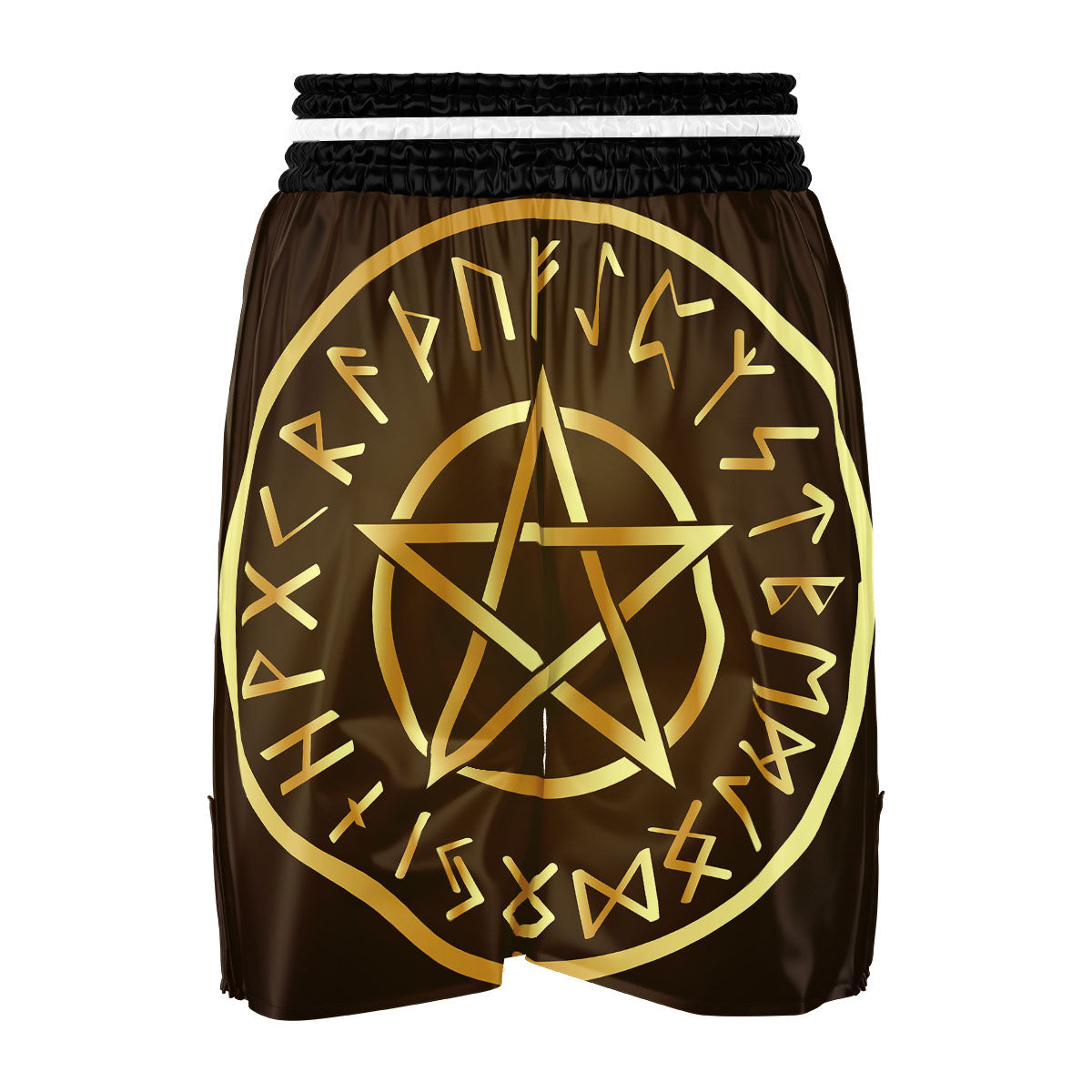 Runes Pentagram Viking Nordic Print Boxing Shorts-grizzshop