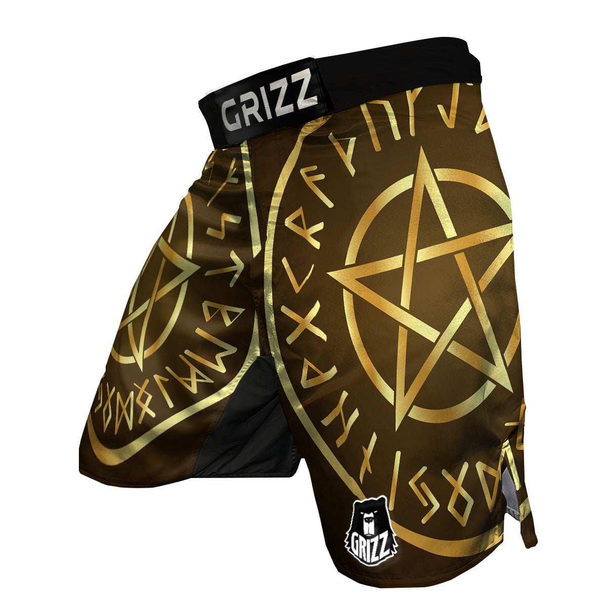 Runes Pentagram Viking Nordic Print MMA Shorts-grizzshop