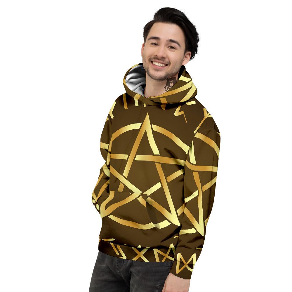 Runes Pentagram Viking Nordic Print Men's Hoodie-grizzshop