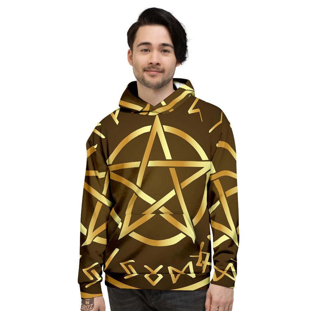 Runes Pentagram Viking Nordic Print Men's Hoodie-grizzshop
