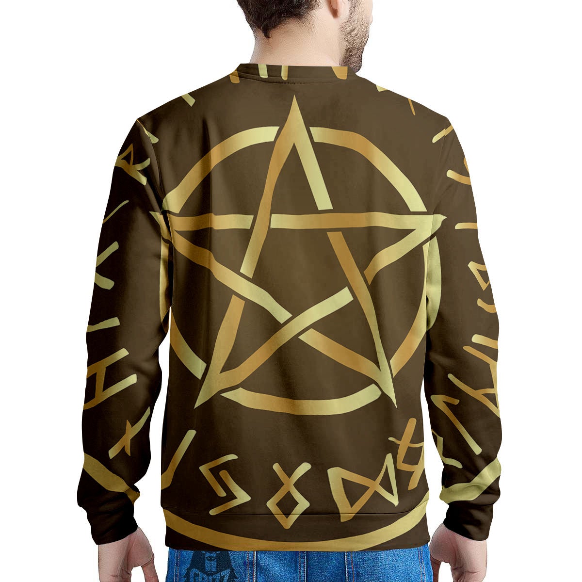Runes Pentagram Viking Nordic Print Men's Sweatshirt-grizzshop