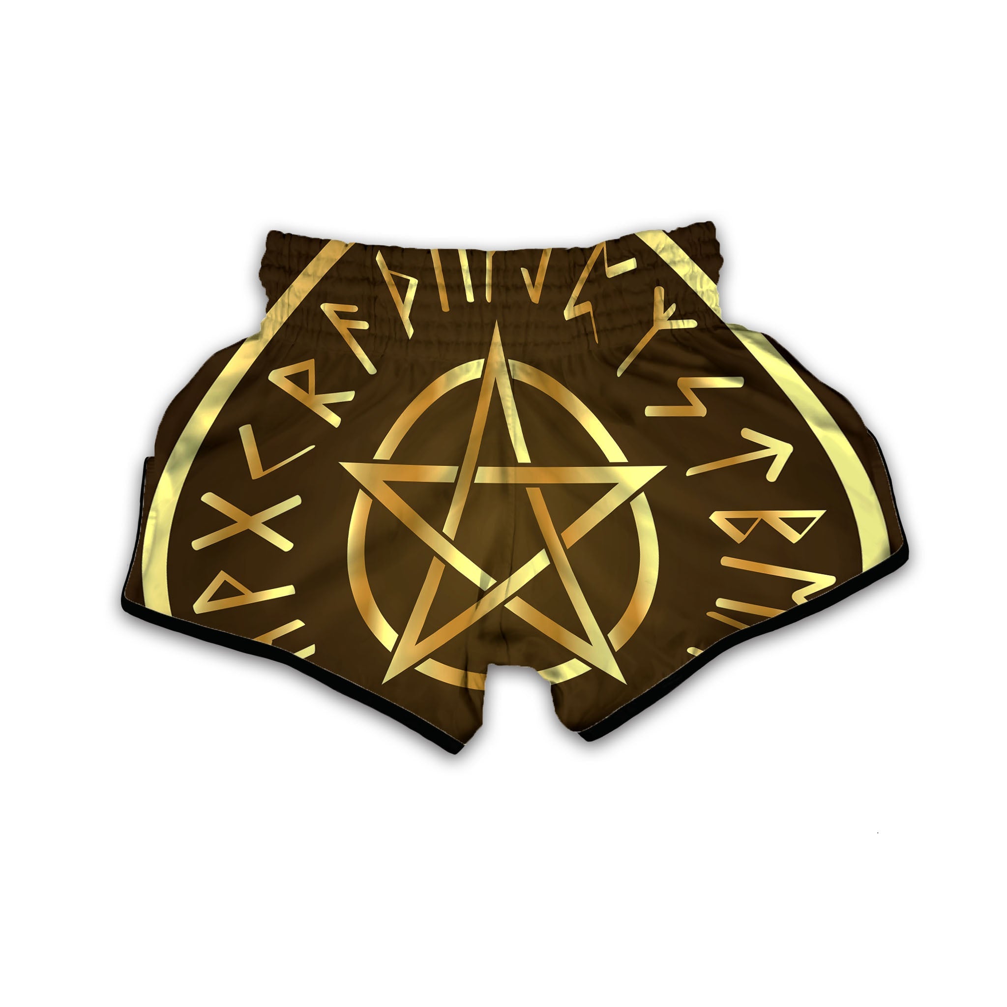 Runes Pentagram Viking Nordic Print Muay Thai Boxing Shorts-grizzshop