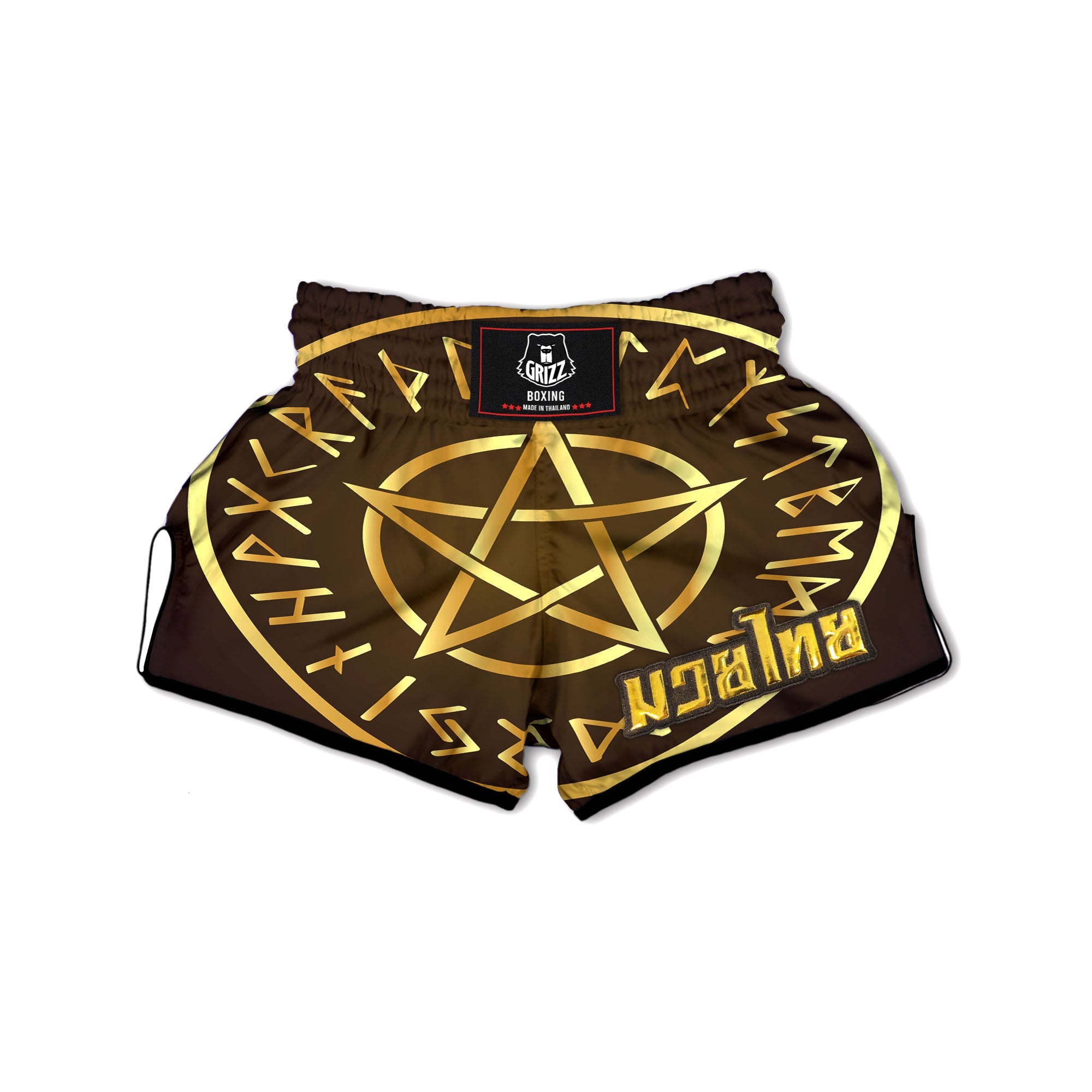 Runes Pentagram Viking Nordic Print Muay Thai Boxing Shorts-grizzshop