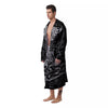 Runes Scandinavian And Mjolnir Print Men's Robe-grizzshop