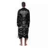 Runes Scandinavian And Mjolnir Print Men's Robe-grizzshop