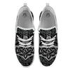 Runes Scandinavian And Mjolnir Print White Athletic Shoes-grizzshop