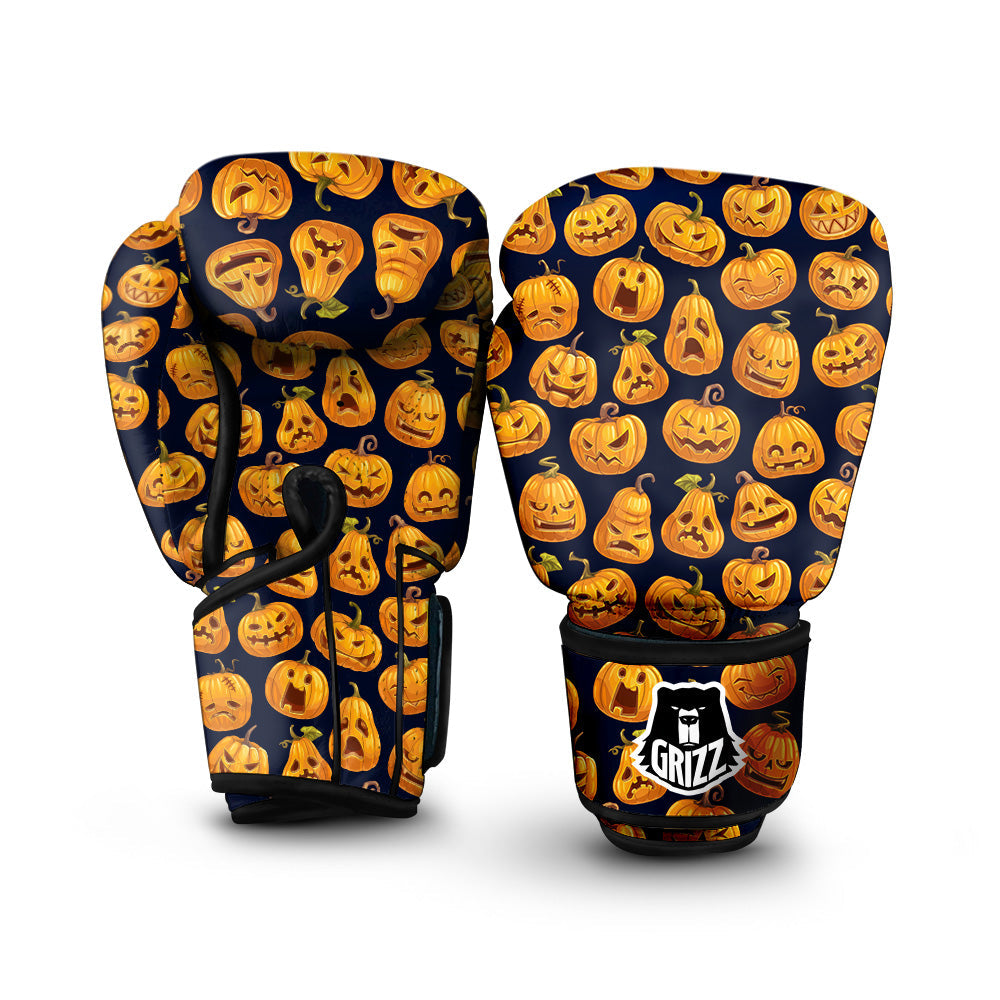 Sacry Halloween Pumpkins Print Pattern Boxing Gloves-grizzshop