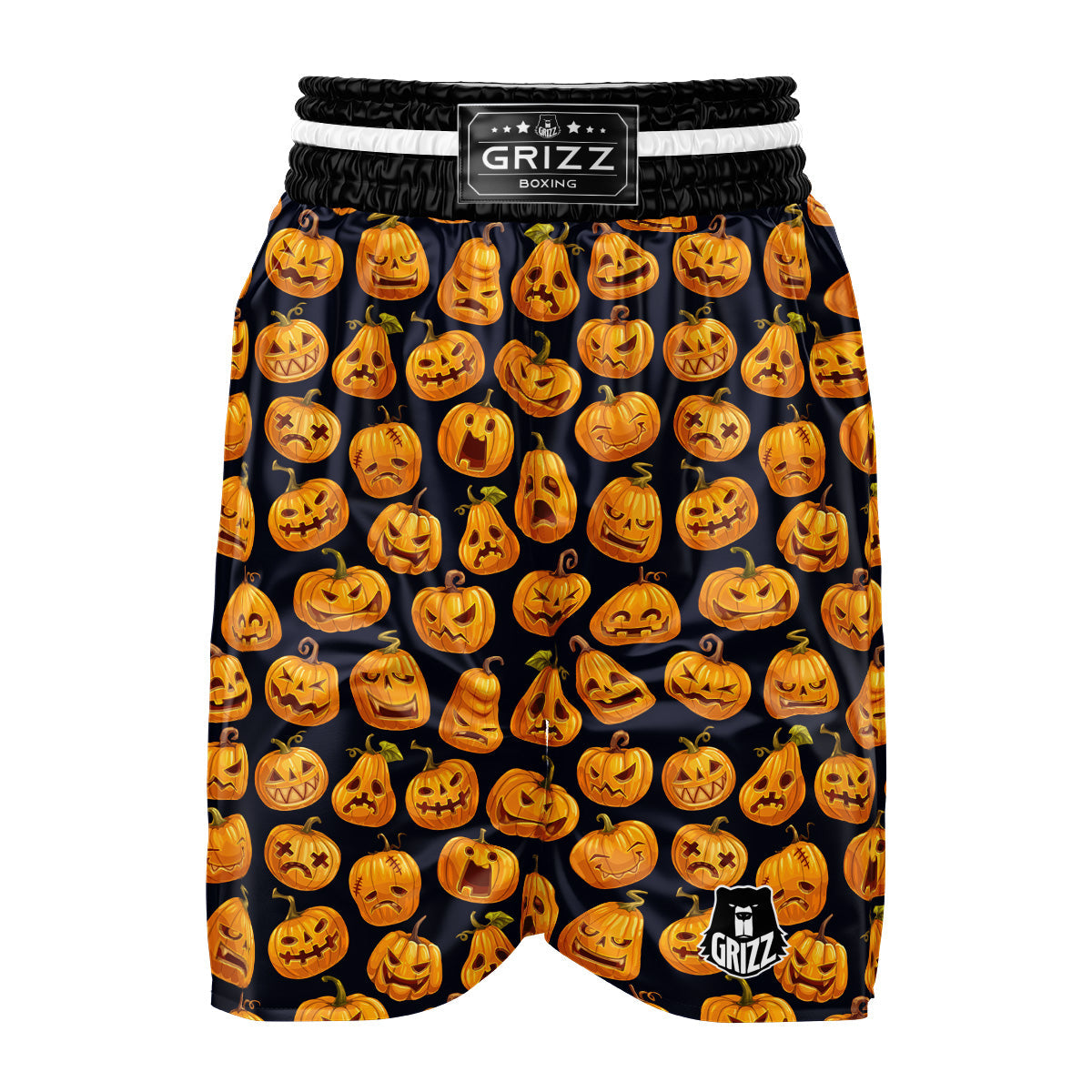 Sacry Halloween Pumpkins Print Pattern Boxing Shorts-grizzshop