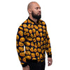 Sacry Halloween Pumpkins Print Pattern Men's Bomber Jacket-grizzshop