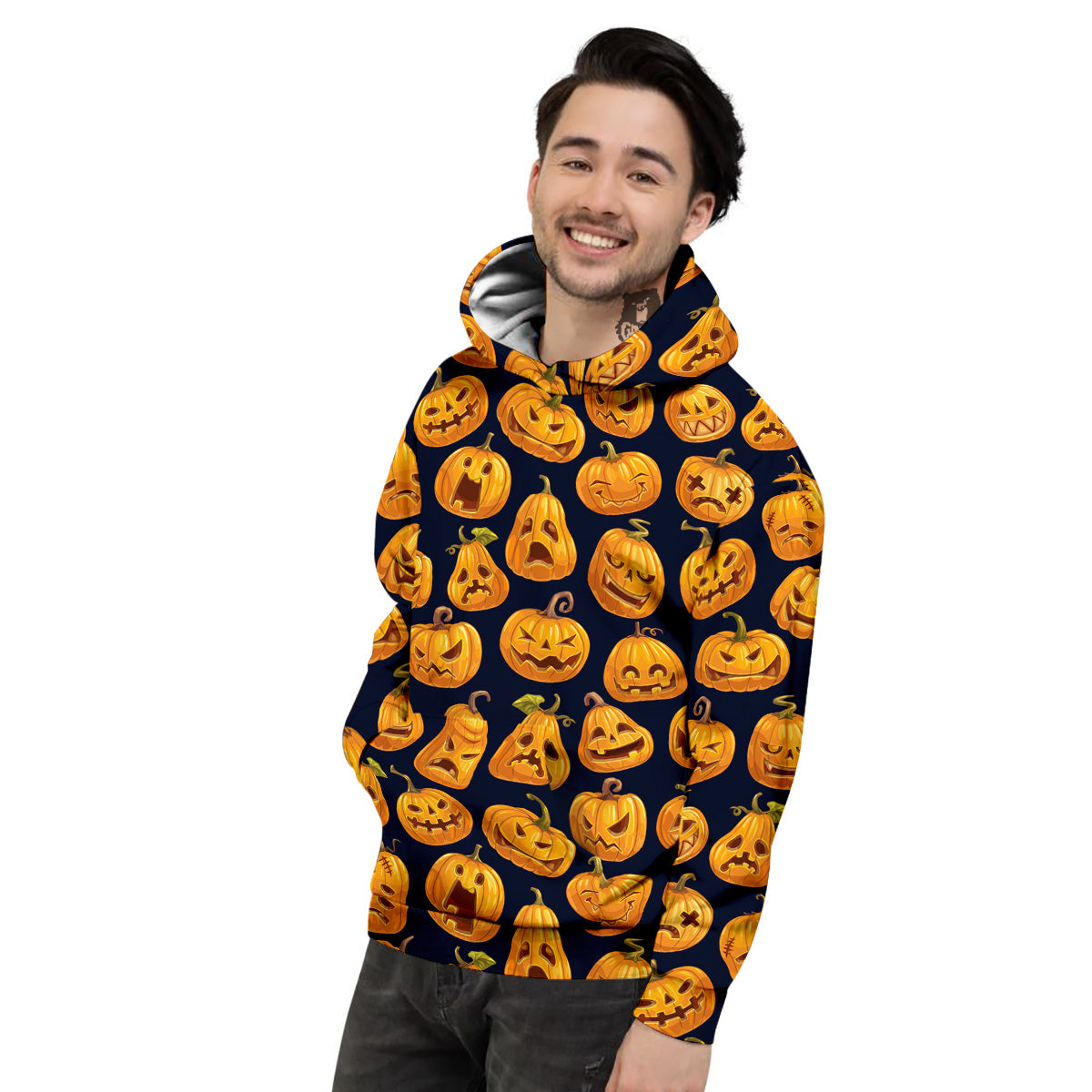 Sacry Halloween Pumpkins Print Pattern Men's Hoodie-grizzshop