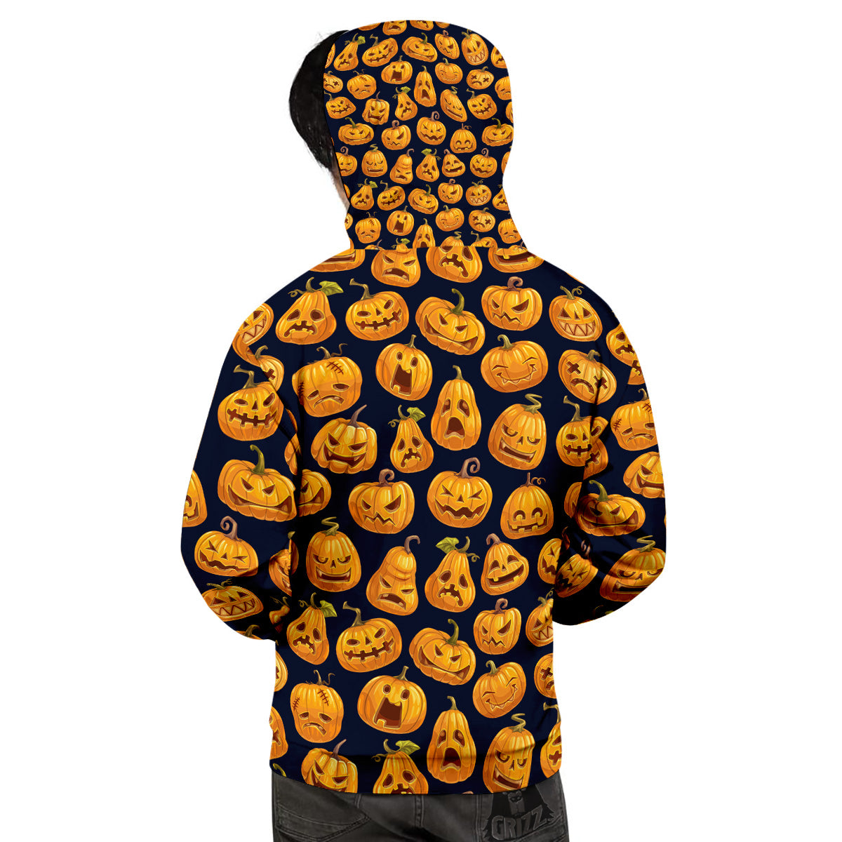 Sacry Halloween Pumpkins Print Pattern Men's Hoodie-grizzshop