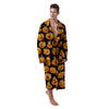 Sacry Halloween Pumpkins Print Pattern Men's Robe-grizzshop