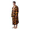 Sacry Halloween Pumpkins Print Pattern Men's Robe-grizzshop