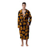 Sacry Halloween Pumpkins Print Pattern Men's Robe-grizzshop