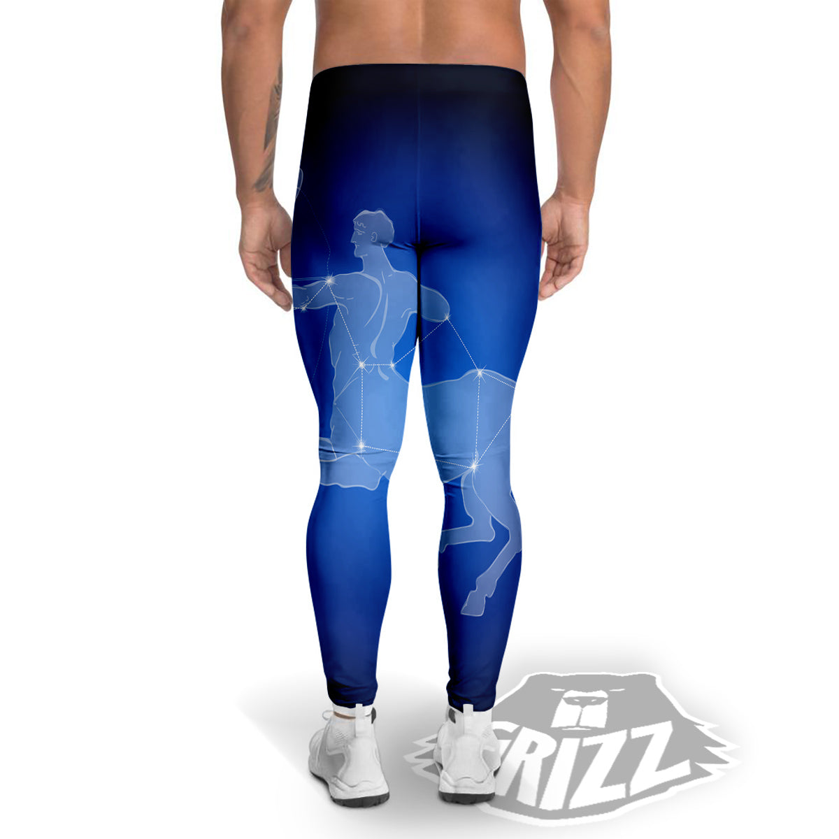 Sagittarius Constellation Print Men's Leggings-grizzshop