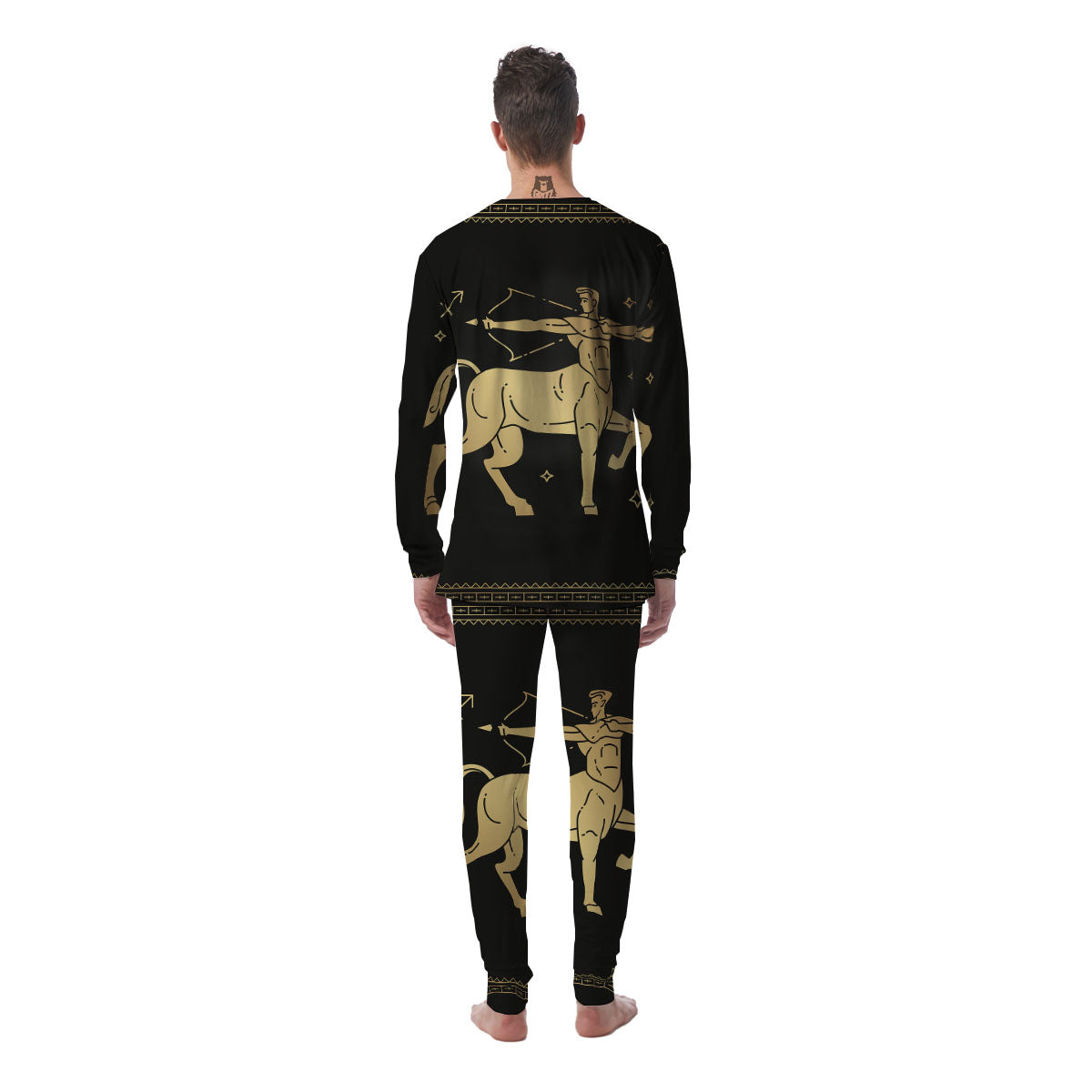 Sagittarius Sign Astrological Print Men's Pajamas-grizzshop