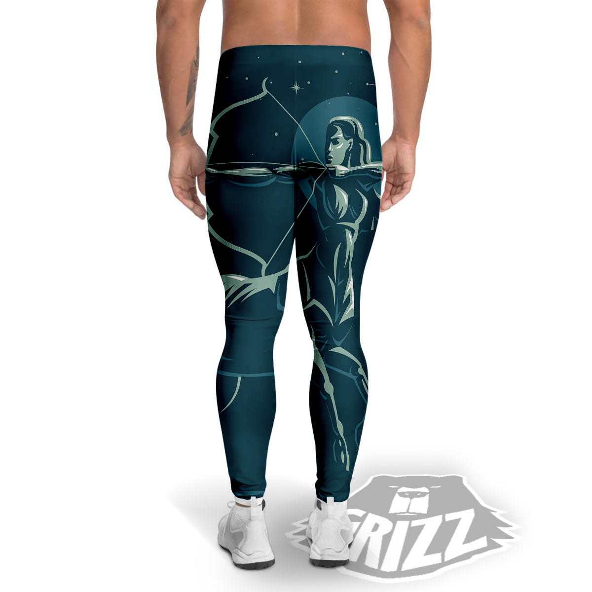 Sagittarius Sign Astrology Print Men's Leggings-grizzshop