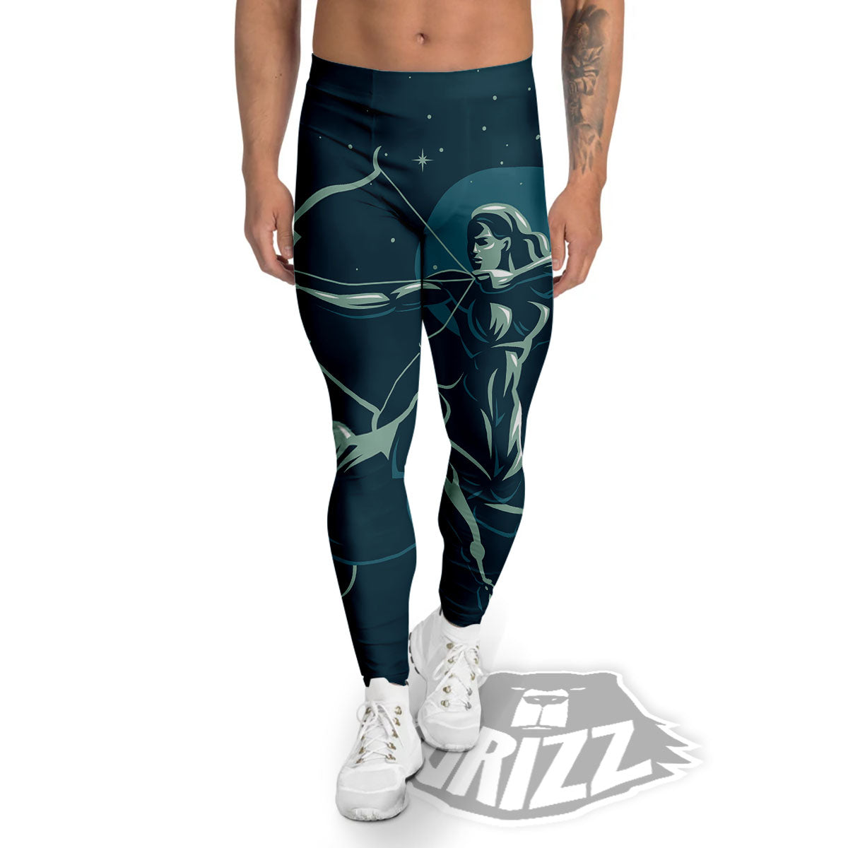 Sagittarius Sign Astrology Print Men's Leggings-grizzshop