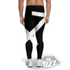 Sagittarius Sign White And Black Print Men's Leggings-grizzshop