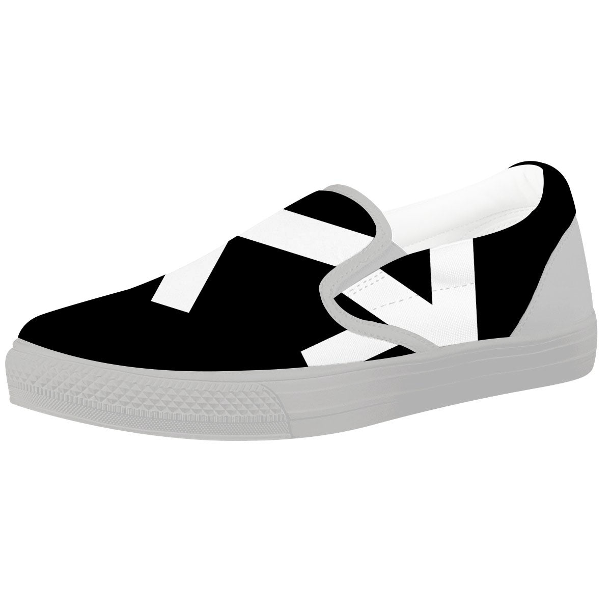 Sagittarius Sign White And Black Print White Slip On Shoes-grizzshop