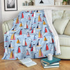 Sailboat Ocean Pattern Print Blanket-grizzshop