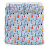 Sailboat Ocean Pattern Print Duvet Cover Bedding Set-grizzshop