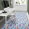 Sailboat Ocean Pattern Print Floor Mat-grizzshop