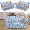 Sailboat Ocean Pattern Print Loveseat Cover-grizzshop