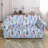 Sailboat Ocean Pattern Print Loveseat Cover-grizzshop