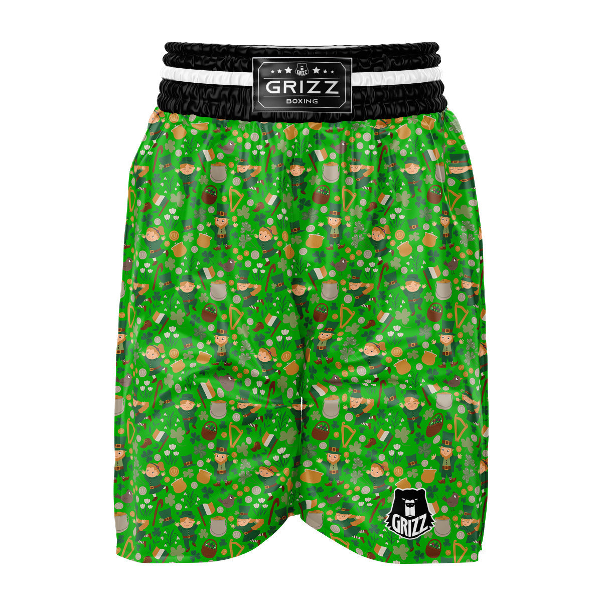 Saint Patrick's Day Cute Print Pattern Boxing Shorts-grizzshop