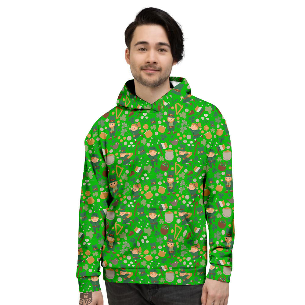 Saint Patrick's Day Cute Print Pattern Men's Hoodie-grizzshop