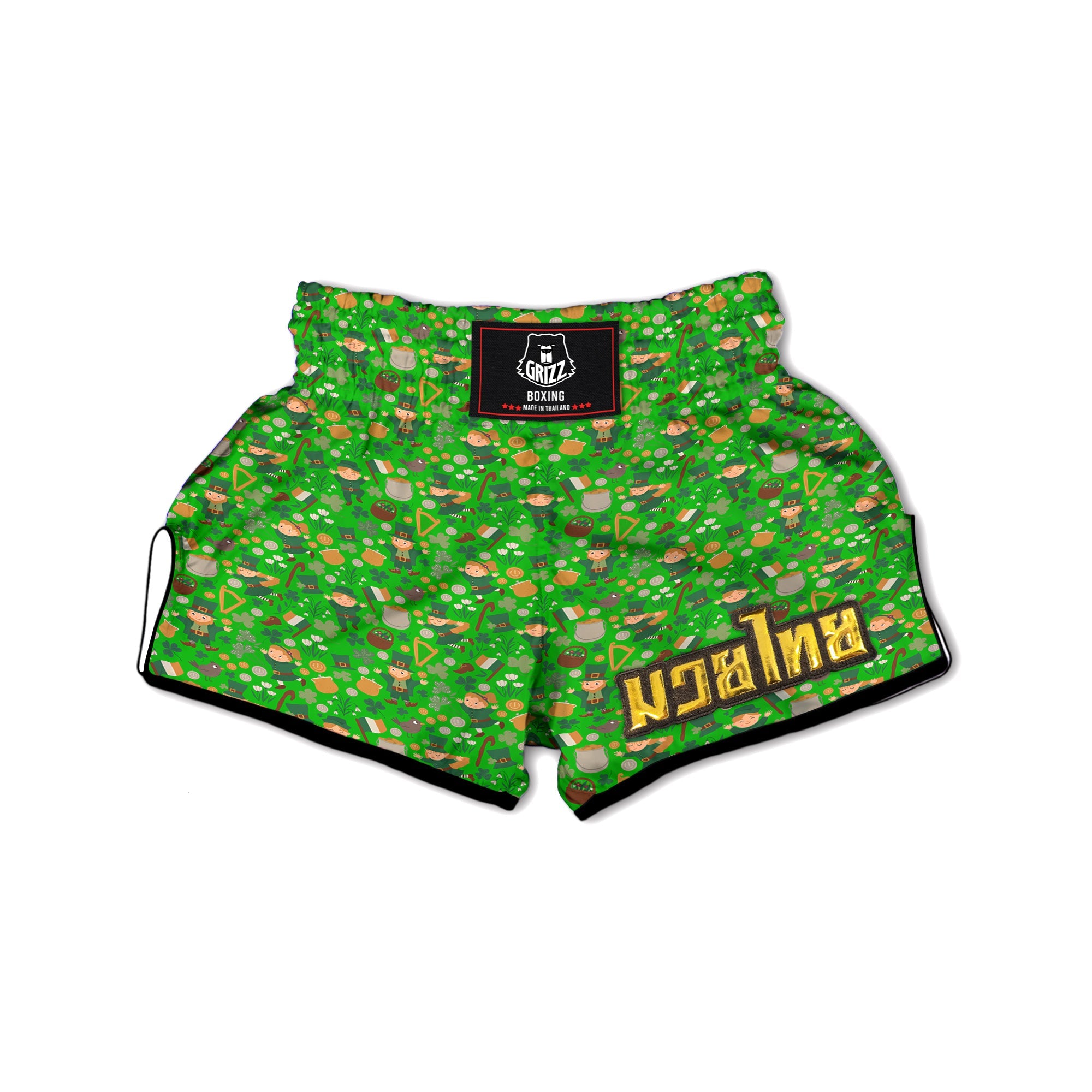 Saint Patrick's Day Cute Print Pattern Muay Thai Boxing Shorts-grizzshop