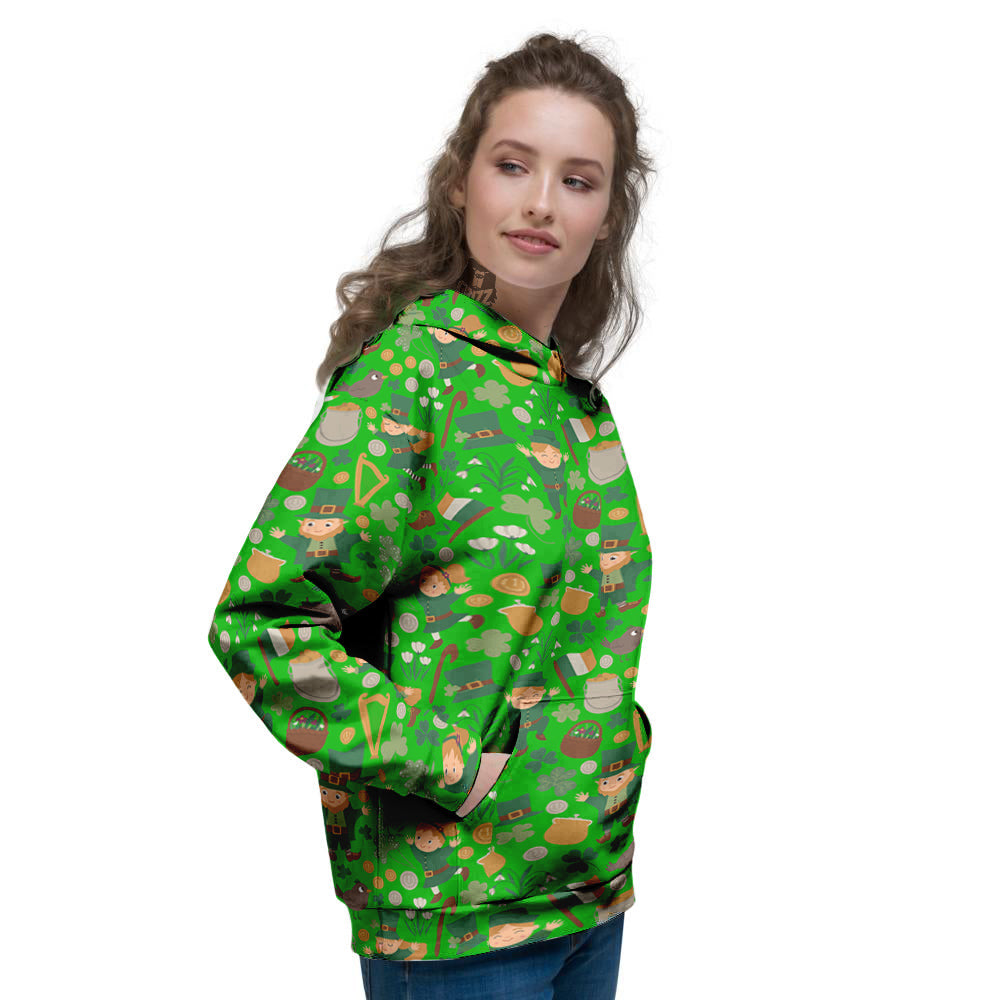 Saint Patrick's Day Cute Print Pattern Women's Hoodie-grizzshop