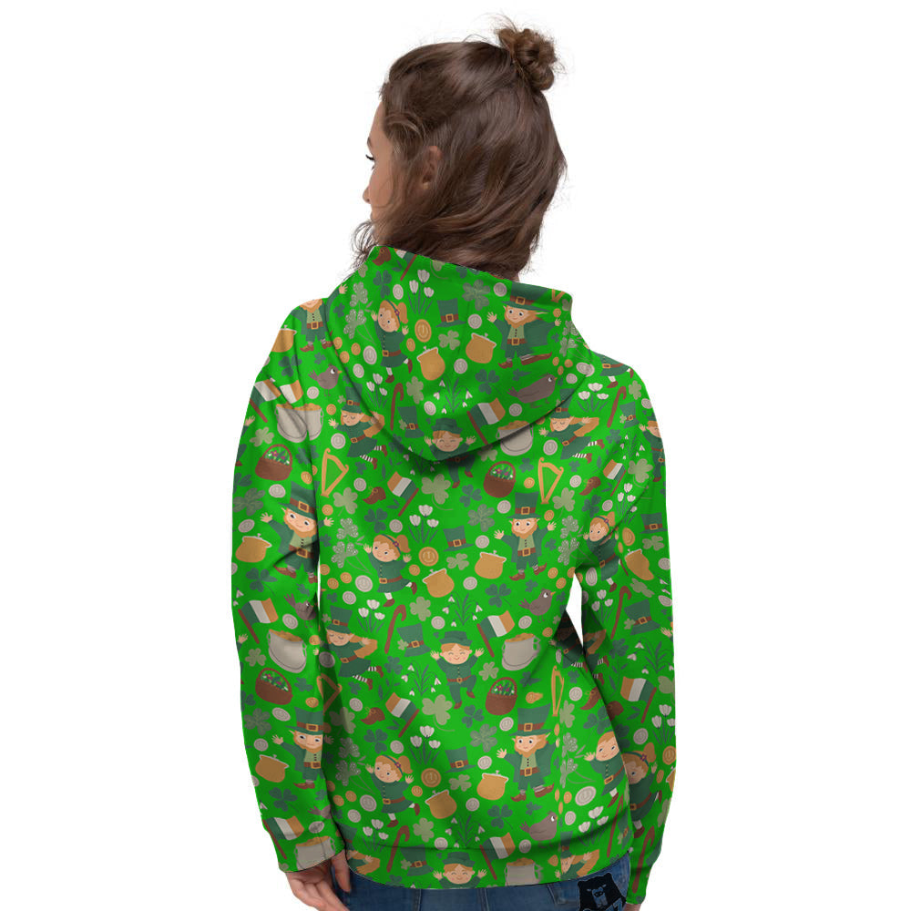 Saint Patrick's Day Cute Print Pattern Women's Hoodie-grizzshop