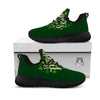 Saint Patrick's Day Green Clover Print Black Athletic Shoes-grizzshop