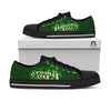 Saint Patrick's Day Green Clover Print Black Low Top Shoes-grizzshop