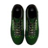 Saint Patrick's Day Green Clover Print Black Low Top Sneakers-grizzshop