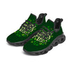 Saint Patrick's Day Green Clover Print Black Running Shoes-grizzshop